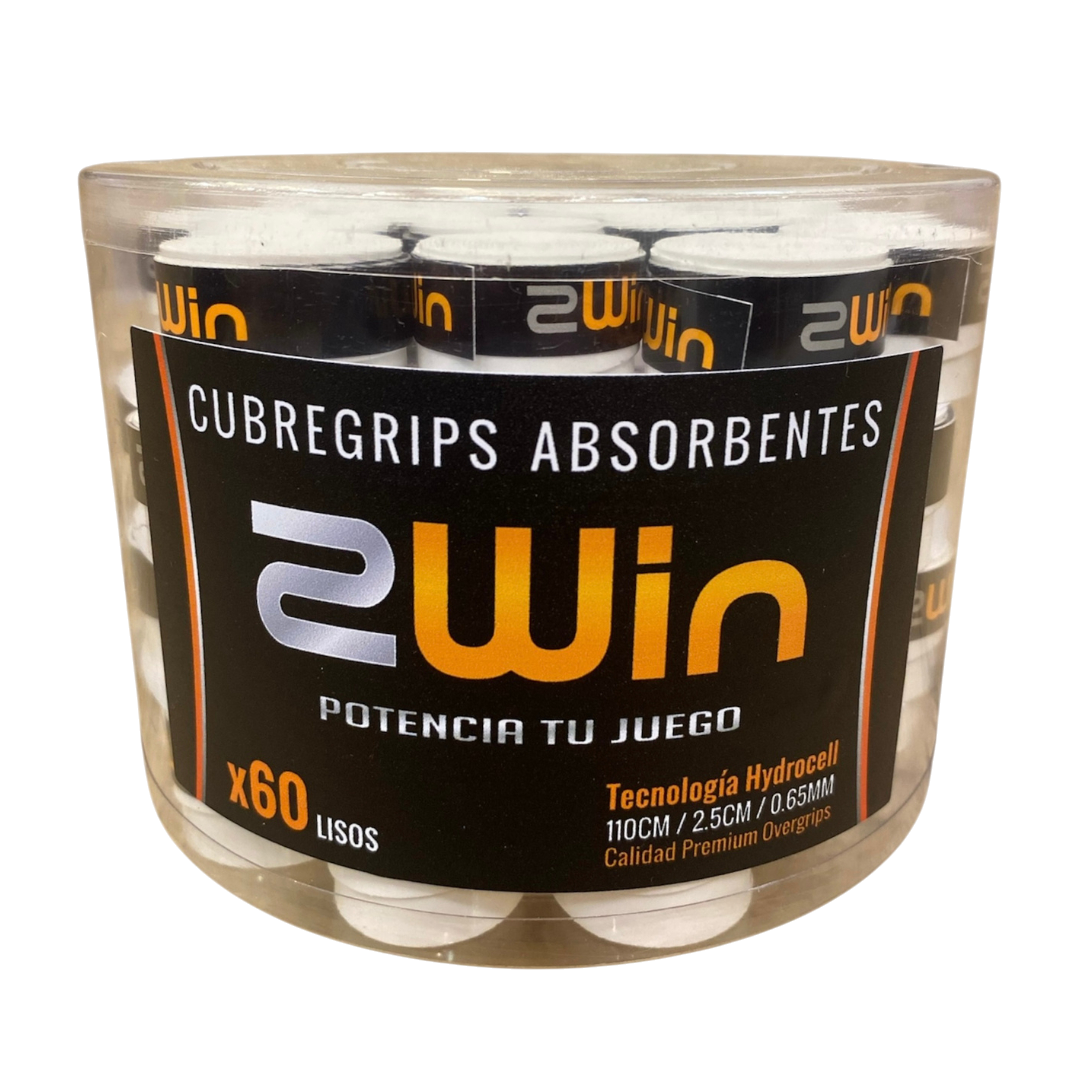 Cubre Grips Lisos Overgrips 2Win Blancos Caramelera x 60 unidades (1)