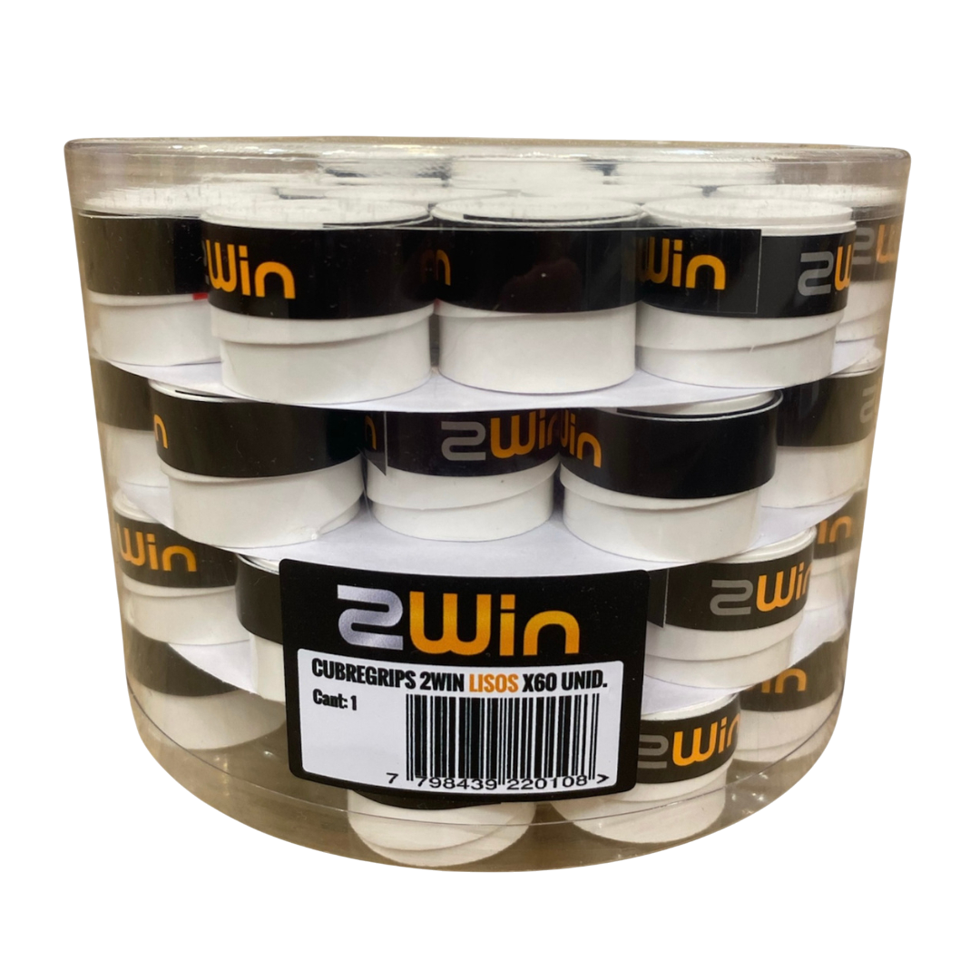 Cubre Grips Lisos Overgrips 2Win Blancos Caramelera x 60 unidades (2)