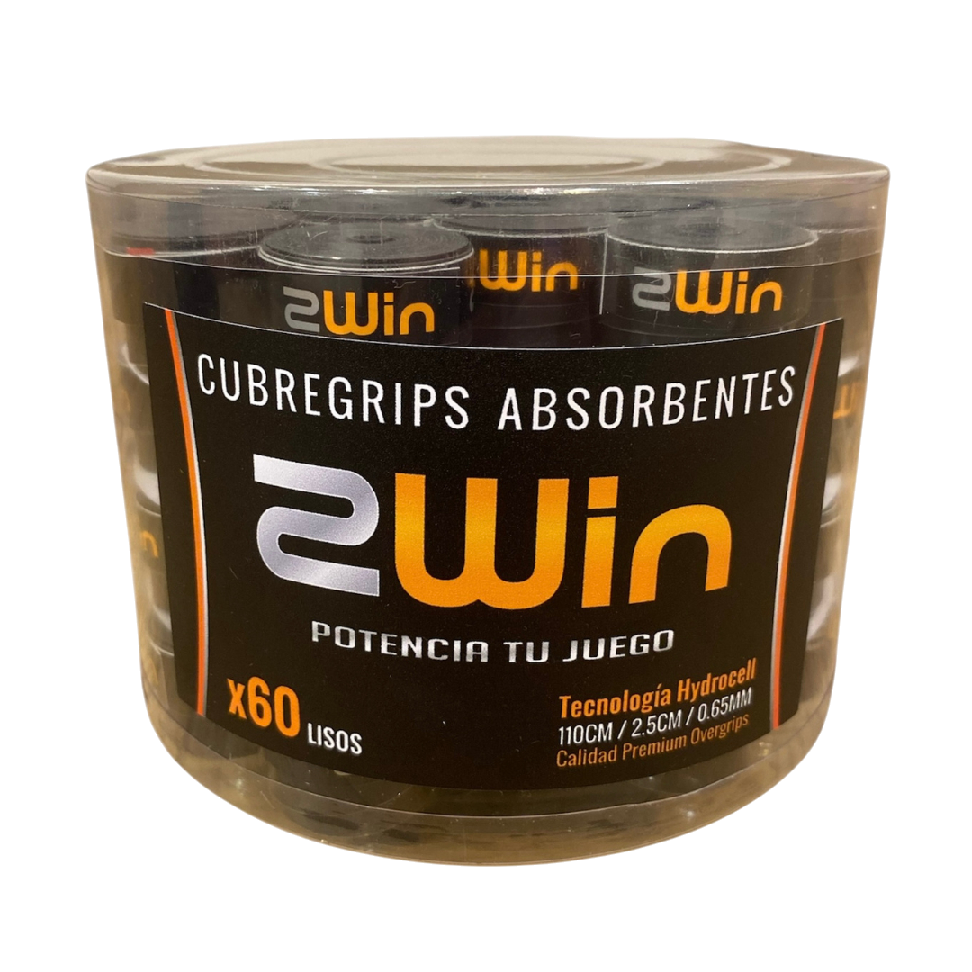 Cubre Grips Lisos Overgrips 2Win Negros Caramelera x 60 unidades (1)