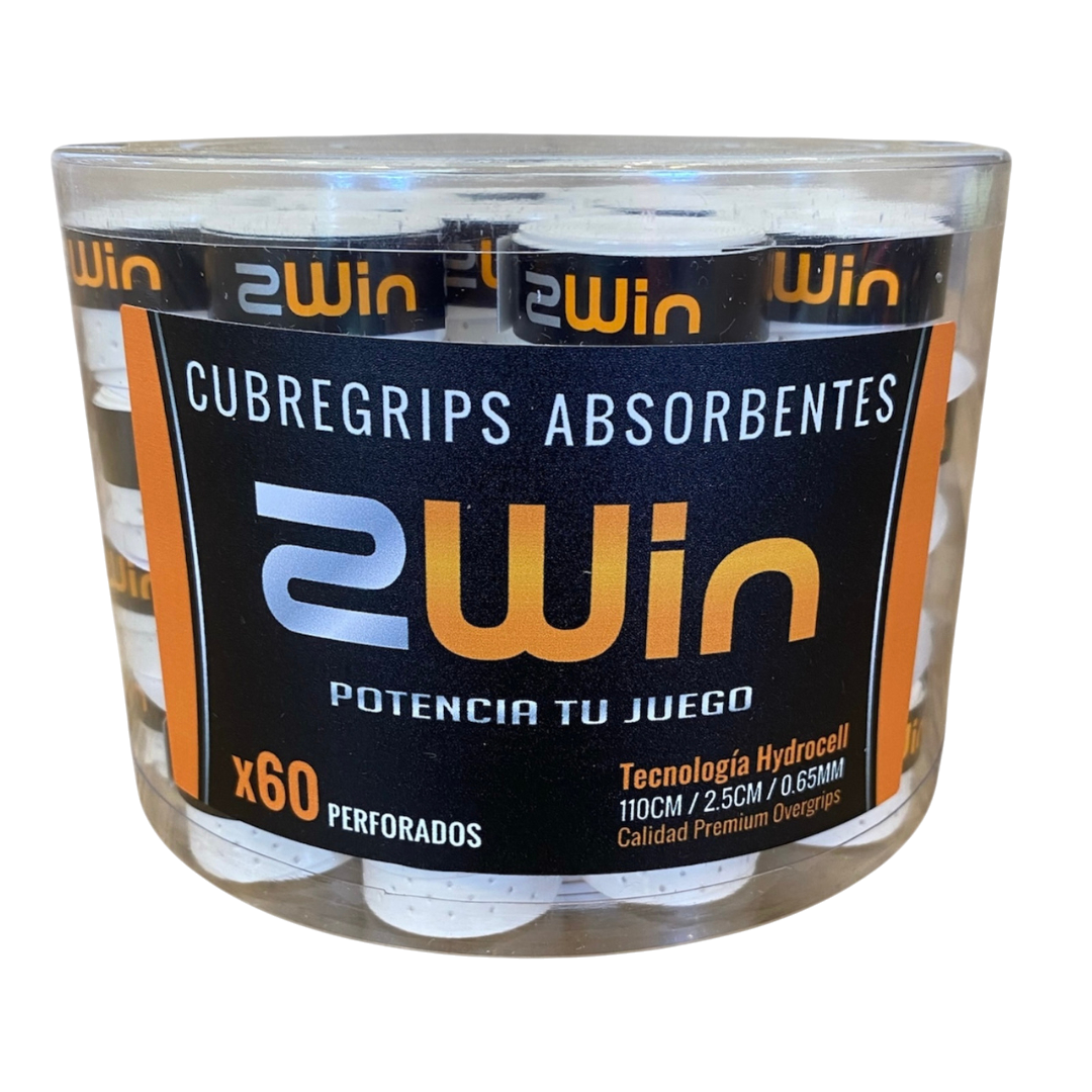 Cubre Grips Perforados Overgrips 2Win Blancos Caramelera x 60 unidades (1)