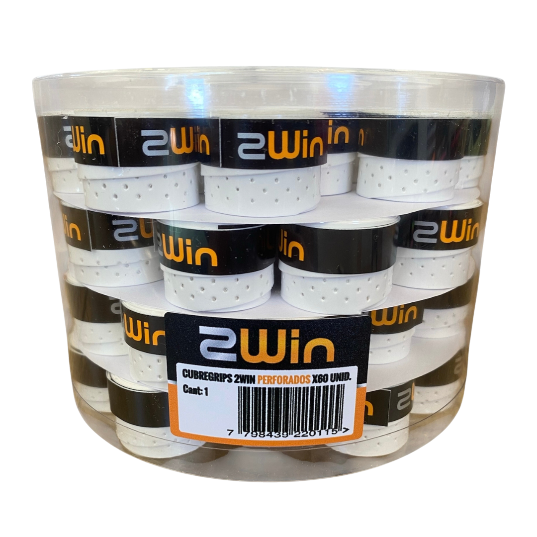 Cubre Grips Perforados Overgrips 2Win Blancos Caramelera x 60 unidades (2)